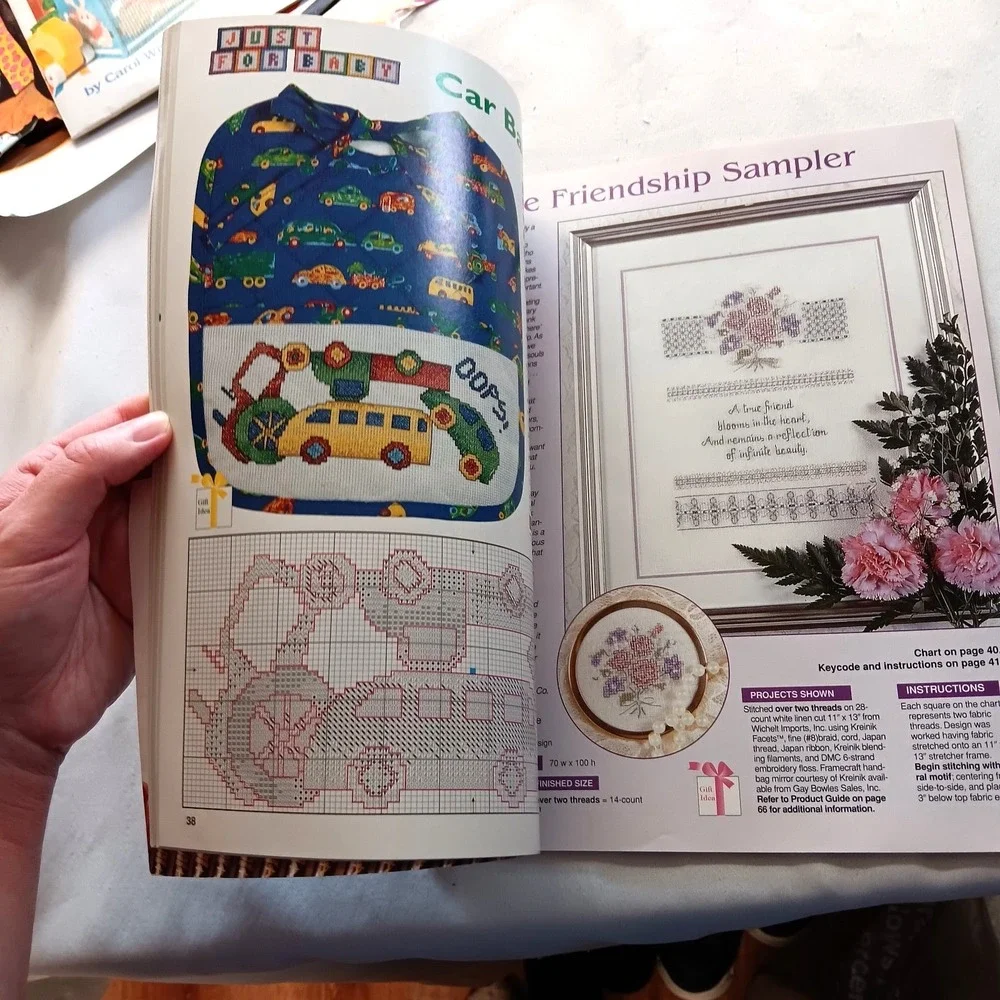 Cross Stitcher Magazine‎ April 1997  Easter Spring Patterns Sampler Angel Xmas +